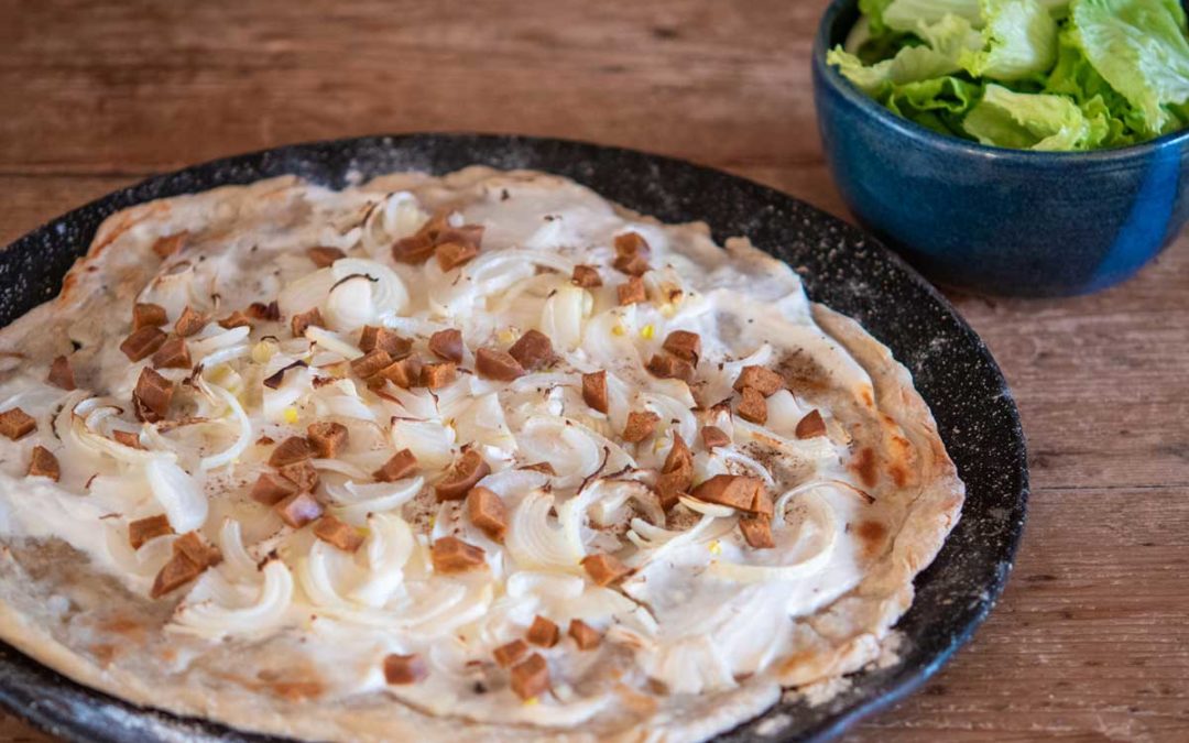Tarte flambée végétale