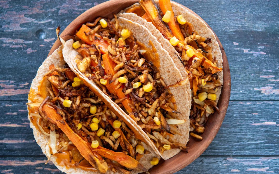 Tacos au tofu râpé