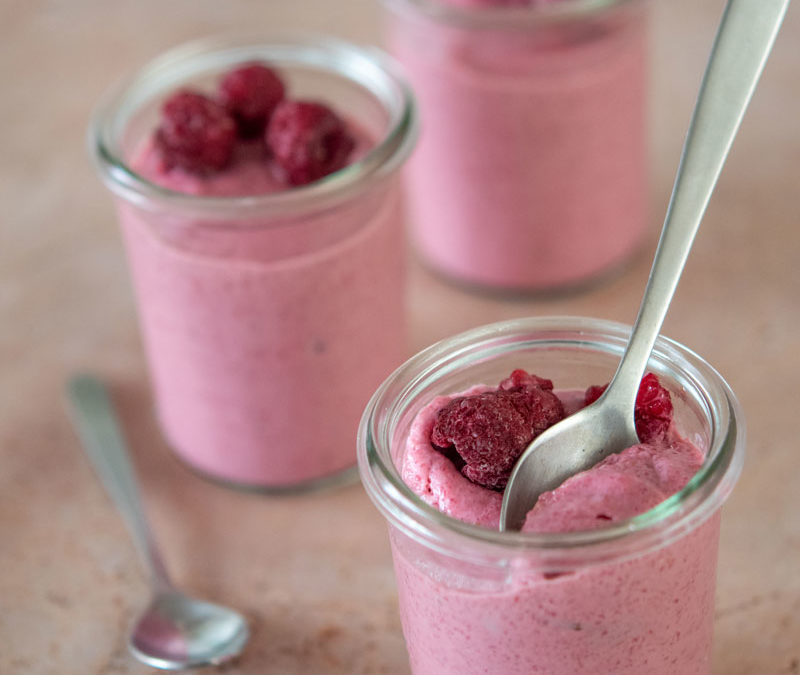 Crème aux framboises