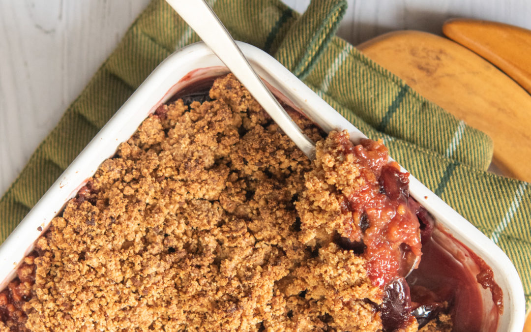 Crumble de prunes aux épices